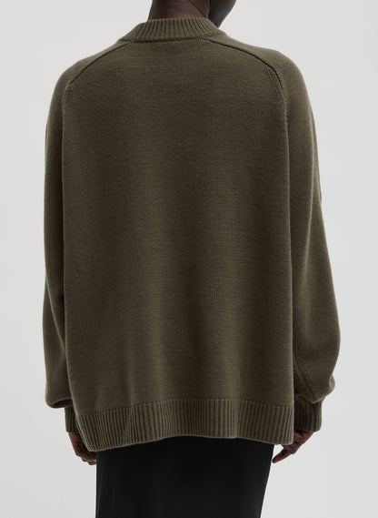 Cashmere Crewneck Oversized Pullover Sweater | Tibi Popular