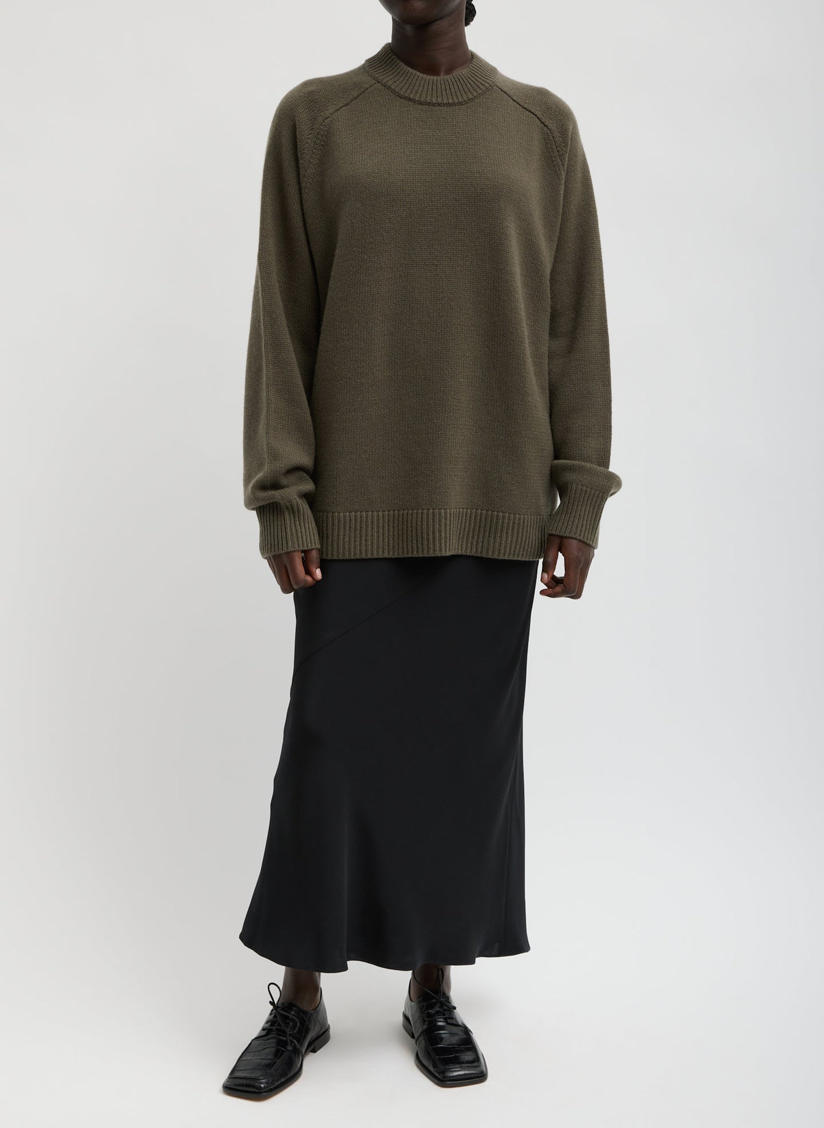 Cashmere Crewneck Oversized Pullover Sweater | Tibi Popular