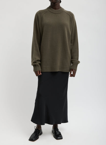 Cashmere Crewneck Oversized Pullover Sweater | Tibi Popular
