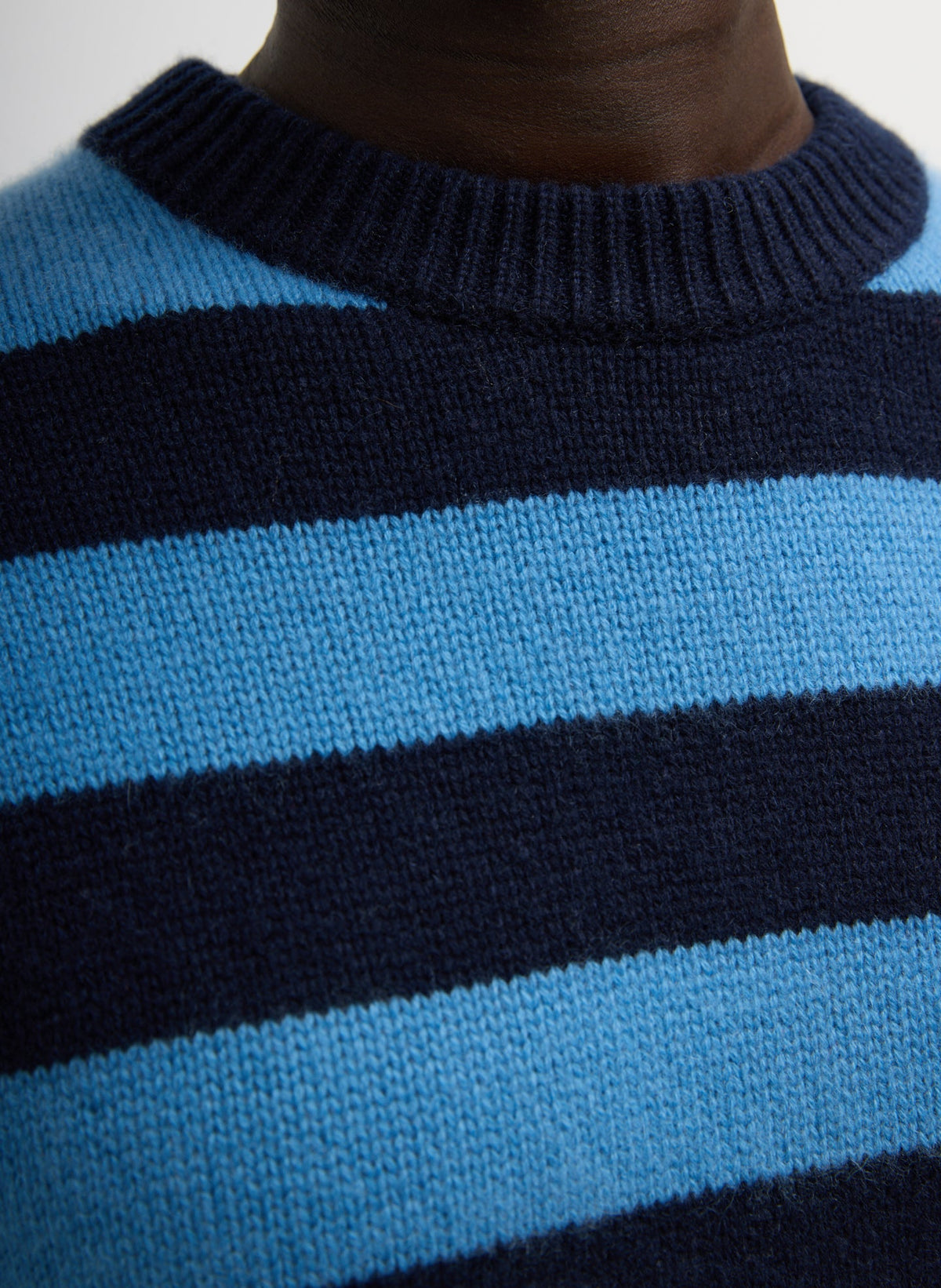 Striped Cashmere Crewneck Easy Pullover | Tibi Popular