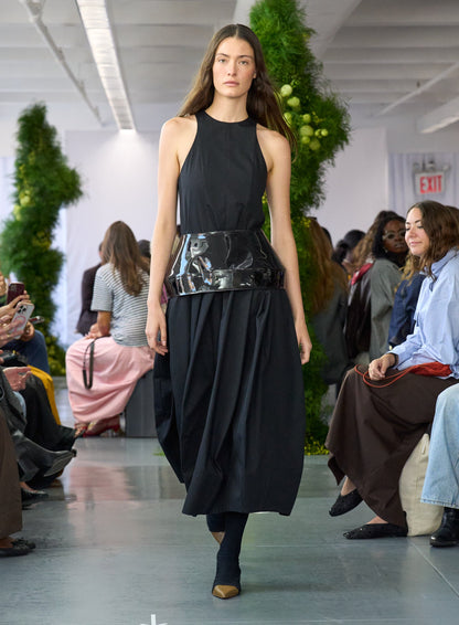 Compact Eco Poplin Pinched Pleat Dress | Tibi Best Price