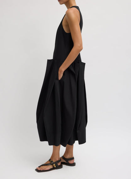 Compact Eco Poplin Pinched Pleat Dress | Tibi Best Price