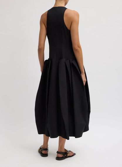 Compact Eco Poplin Pinched Pleat Dress | Tibi Best Price