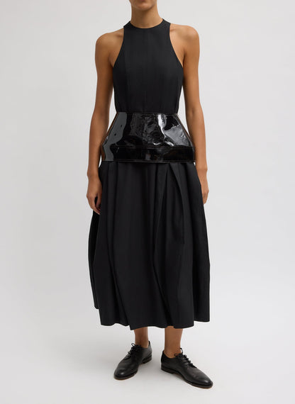 Compact Eco Poplin Pinched Pleat Dress | Tibi Best Price