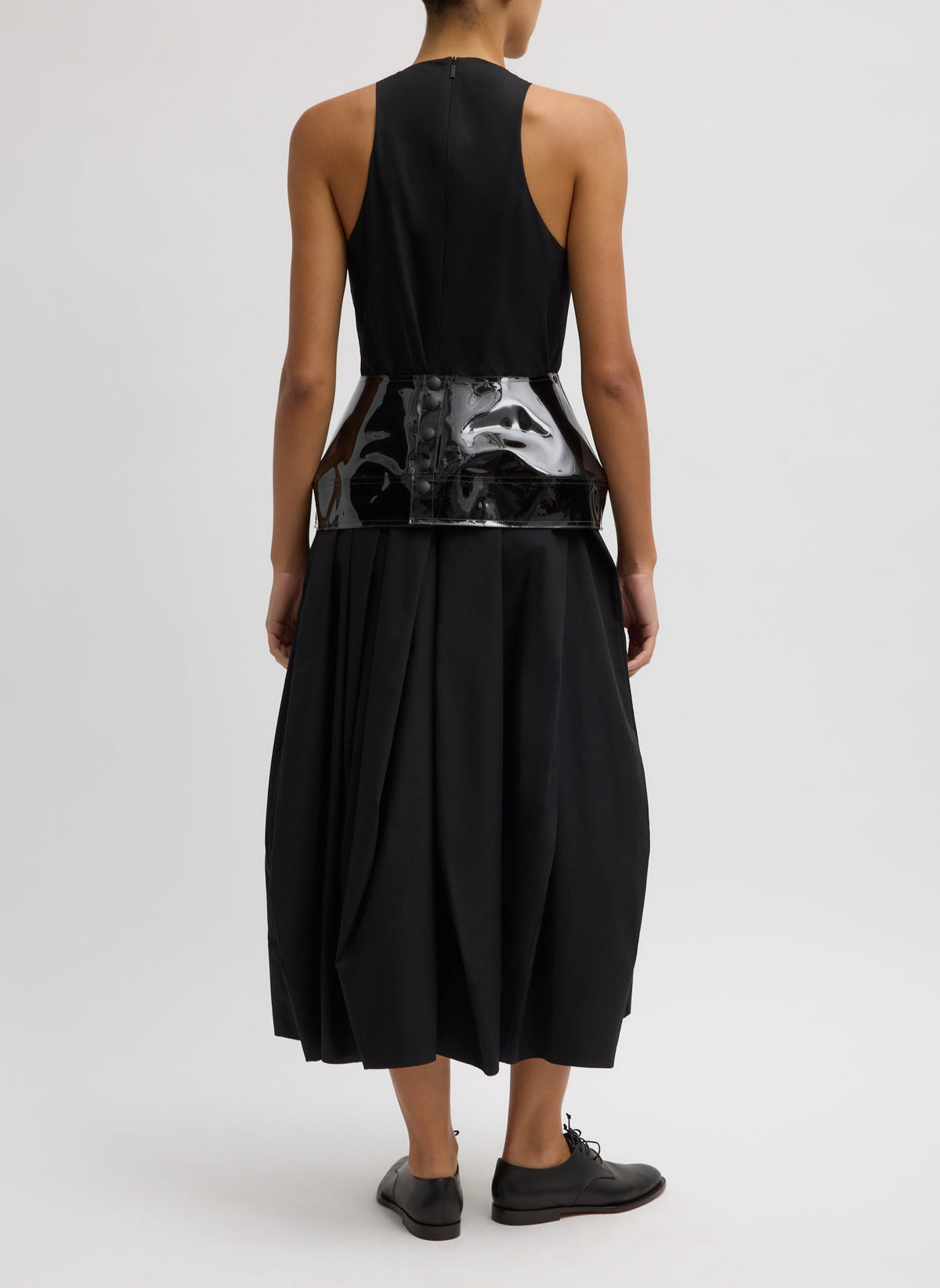 Compact Eco Poplin Pinched Pleat Dress | Tibi Best Price