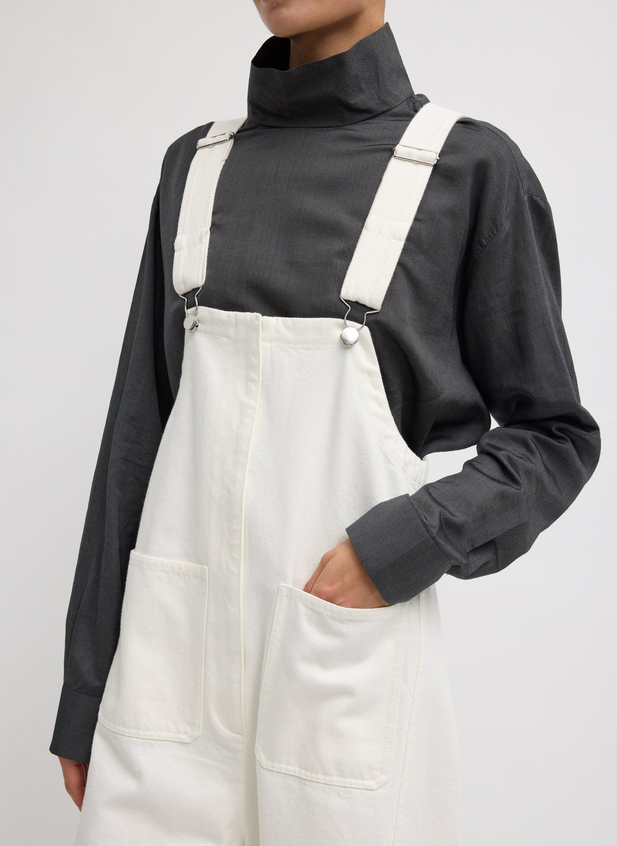White Denim Jumpsuit | Tibi Classic
