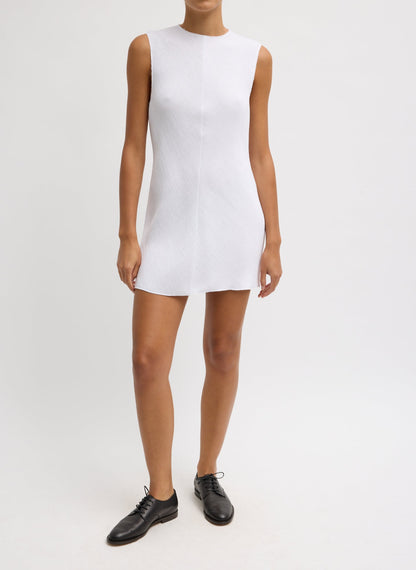 Viscose Plisse Sleeveless Bias Short Tunic Dress | Tibi Discount