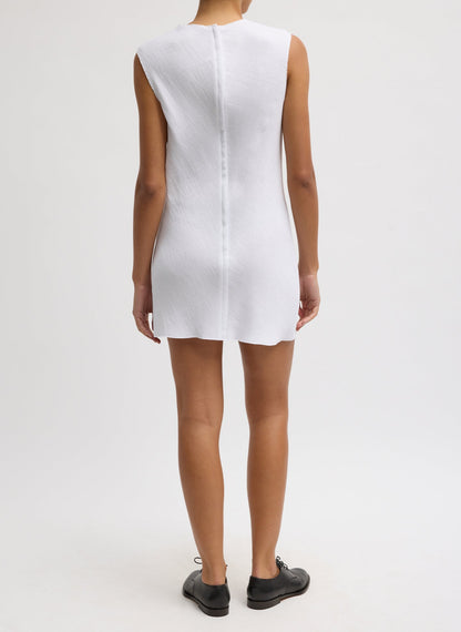 Viscose Plisse Sleeveless Bias Short Tunic Dress | Tibi Discount