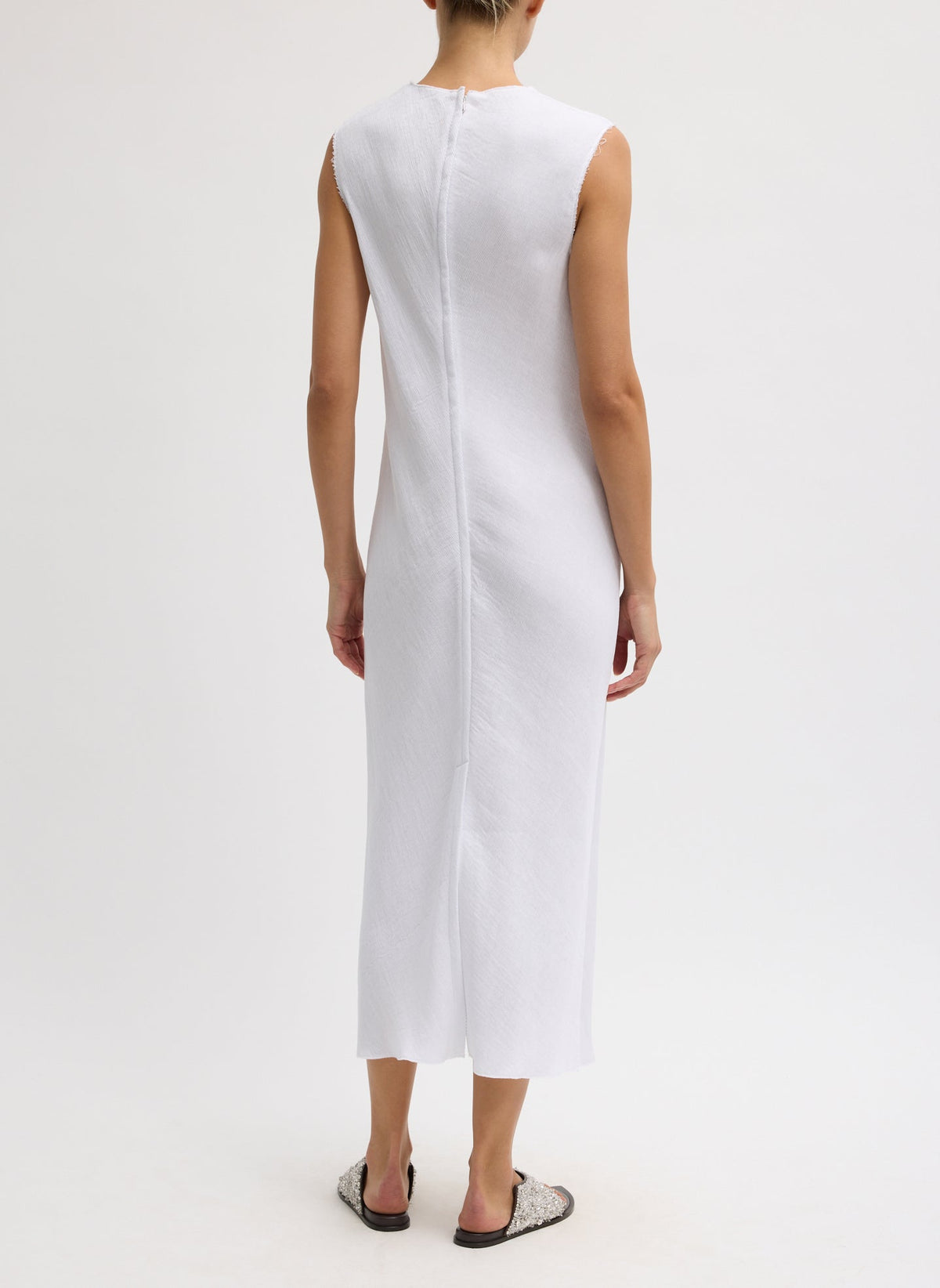 Viscose Plisse Sleeveless Bias Dress | Tibi Recommended