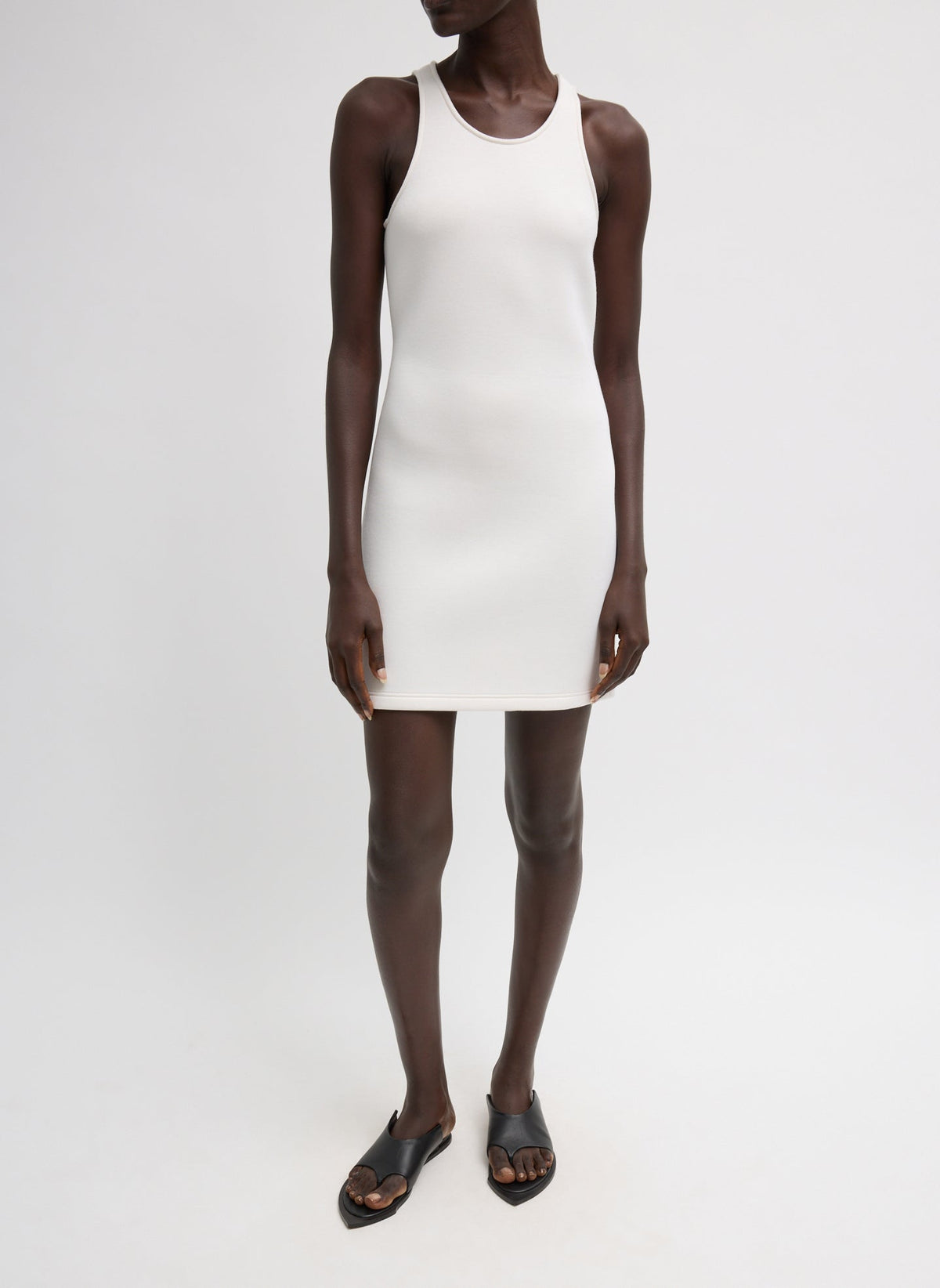 Bonded Viscose Sculpted Sleeveless Tunic Tank | Tibi Deals