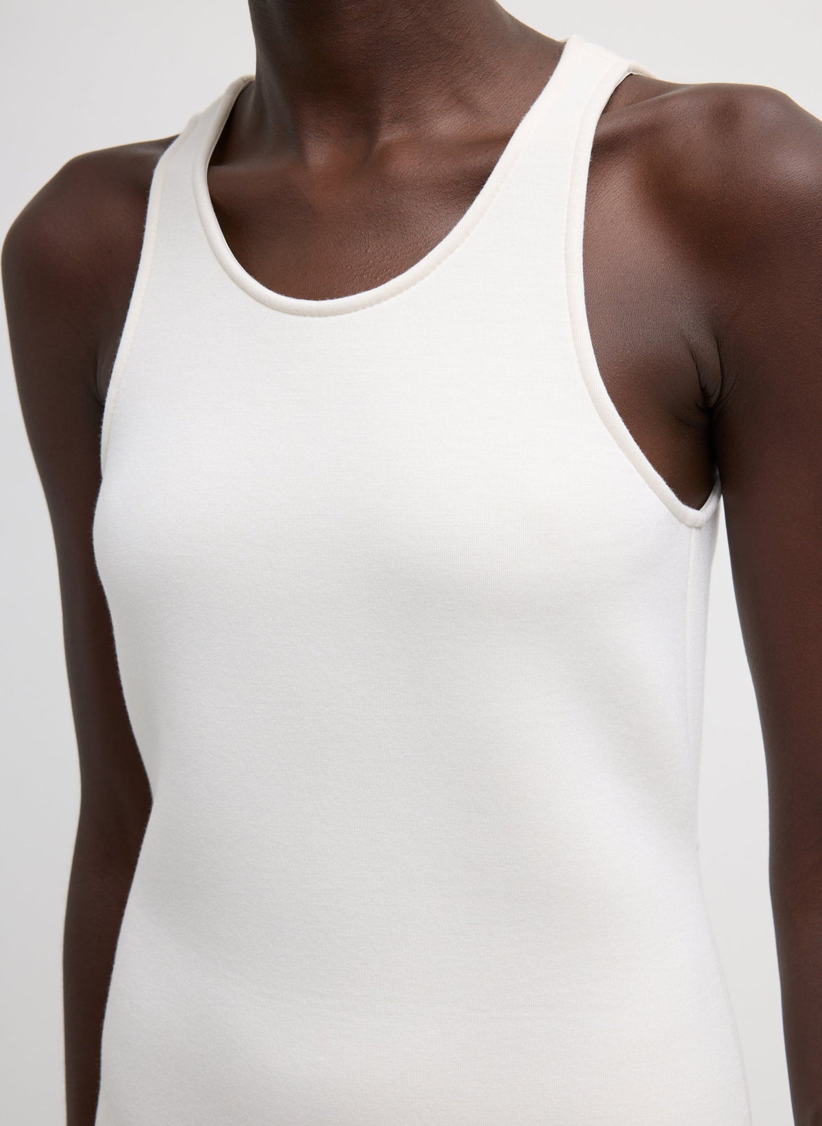 Bonded Viscose Sculpted Sleeveless Tunic Tank | Tibi Deals