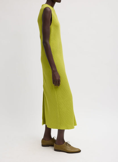 Viscose Plisse Sleeveless Bias Dress | Tibi Quality