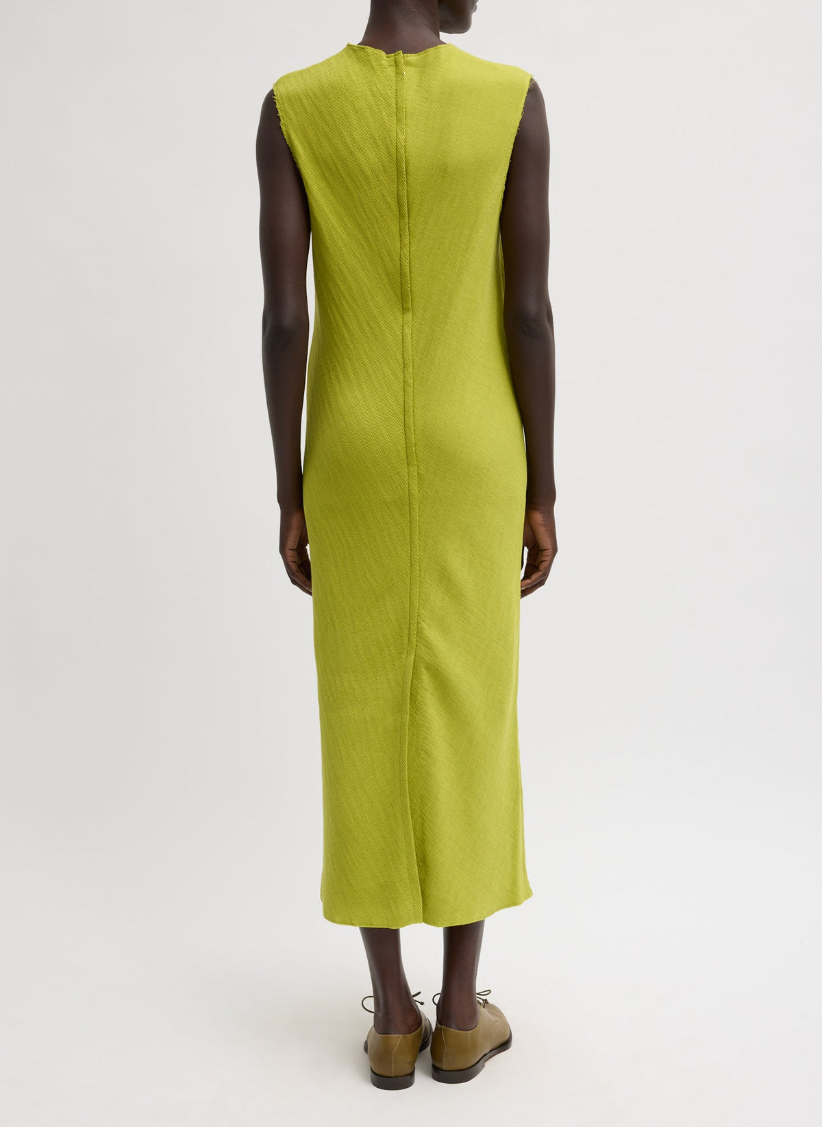 Viscose Plisse Sleeveless Bias Dress | Tibi Quality