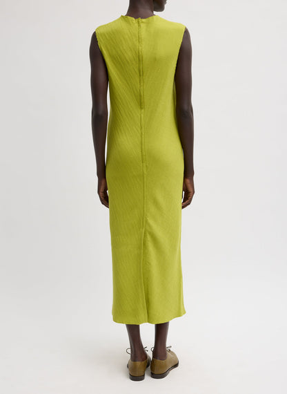 Viscose Plisse Sleeveless Bias Dress | Tibi Quality