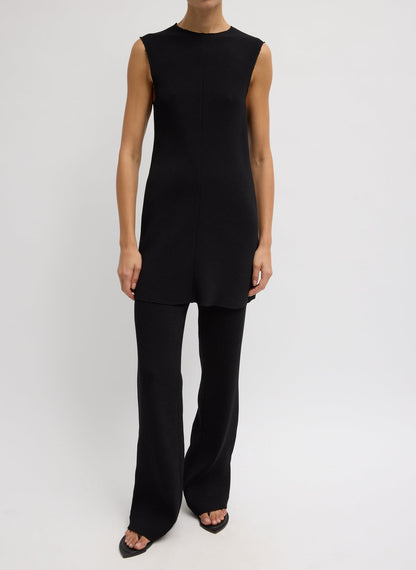 Viscose Plisse Sleeveless Bias Short Tunic Dress | Tibi Signature