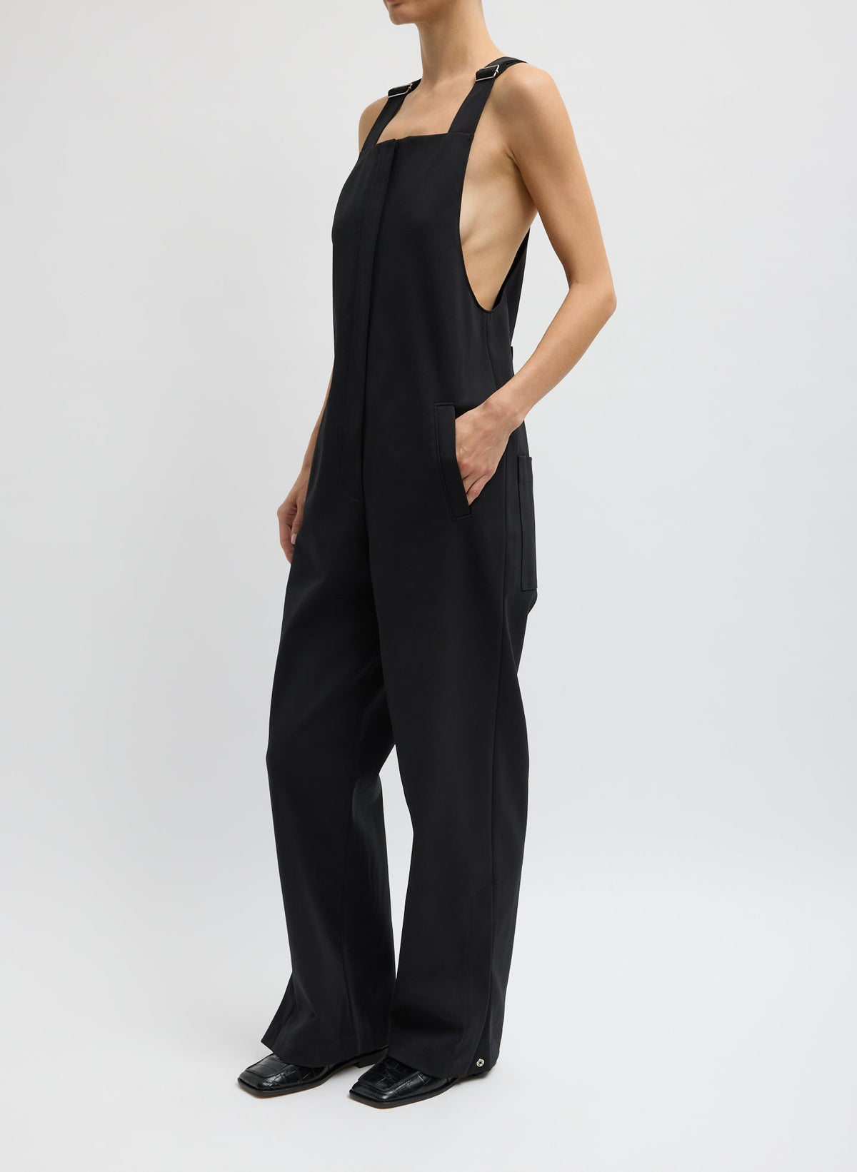 Compact Tech Knit Overalls | Tibi Trending