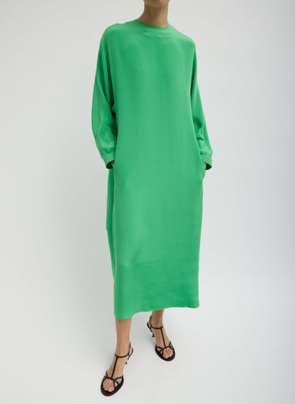 4-Ply Silk Long Sleeve Cocoon Dress | Tibi Trending