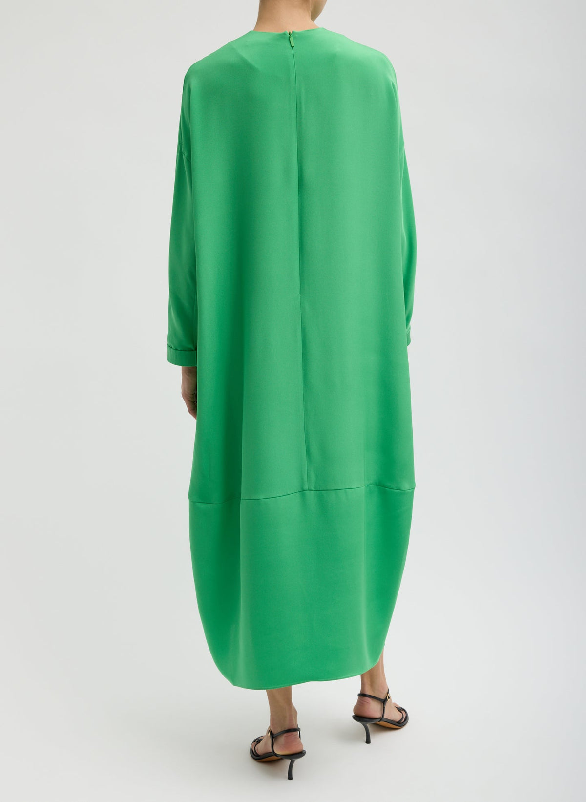 4-Ply Silk Long Sleeve Cocoon Dress | Tibi Trending