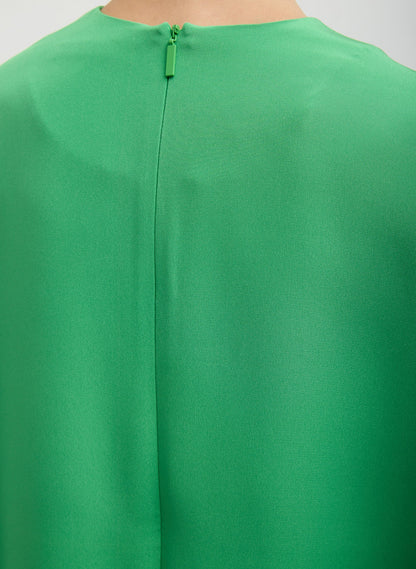 4-Ply Silk Long Sleeve Cocoon Dress | Tibi Trending