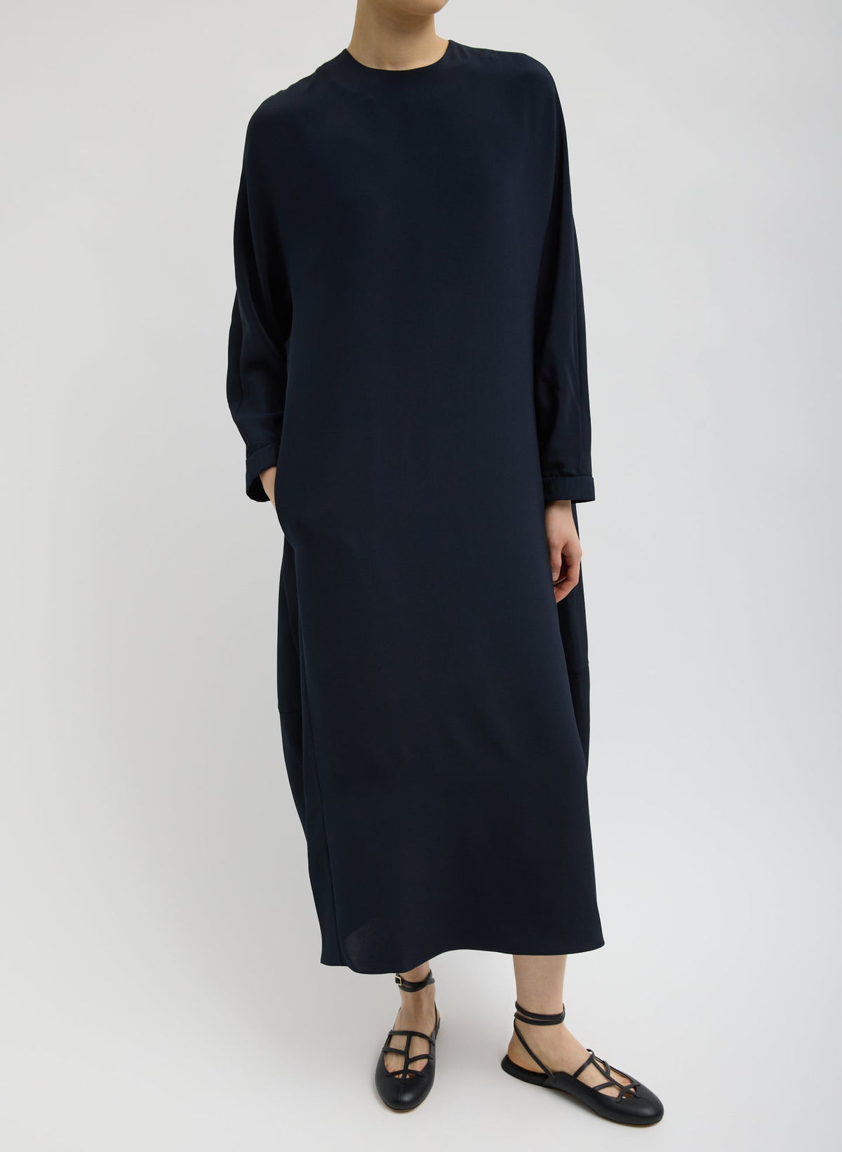 4-Ply Silk Long Sleeve Cocoon Dress | Tibi Smart Buy