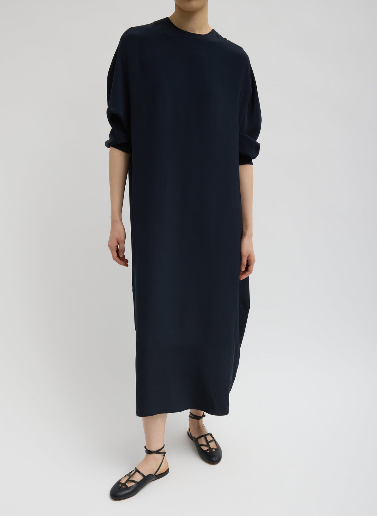 4-Ply Silk Long Sleeve Cocoon Dress | Tibi Smart Buy