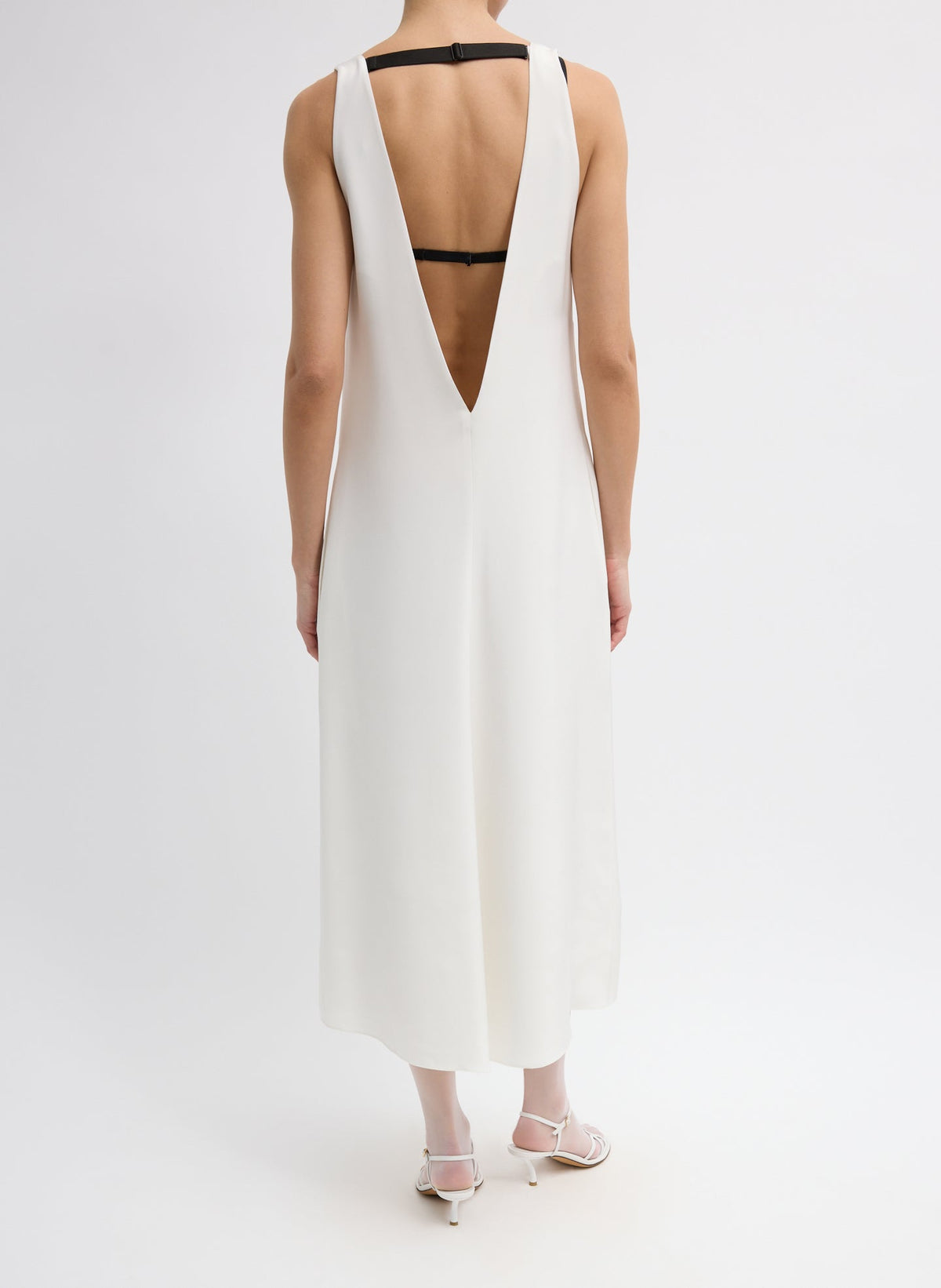 4-Ply Silk V-Neck Dress With Bra | Tibi Quality