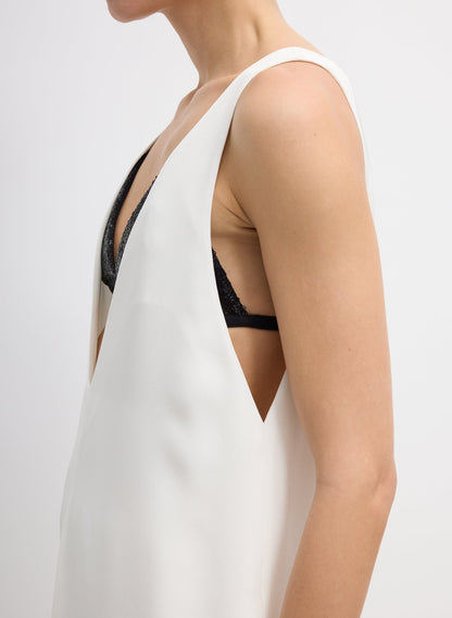 4-Ply Silk V-Neck Dress With Bra | Tibi Quality