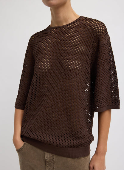 Crochet Netting Oversized Easy T-Shirt | Tibi Great Value