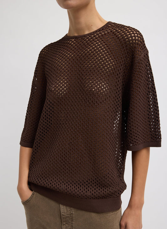 Crochet Netting Oversized Easy T-Shirt | Tibi Great Value
