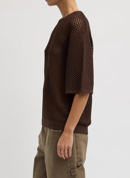 Crochet Netting Oversized Easy T-Shirt | Tibi Great Value