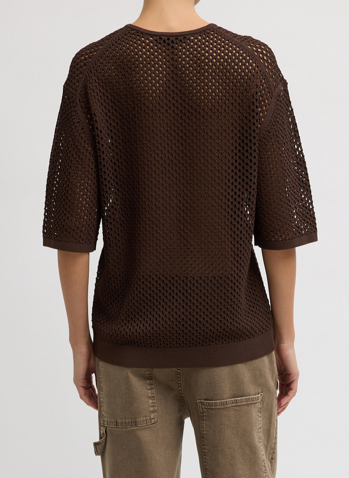 Crochet Netting Oversized Easy T-Shirt | Tibi Great Value