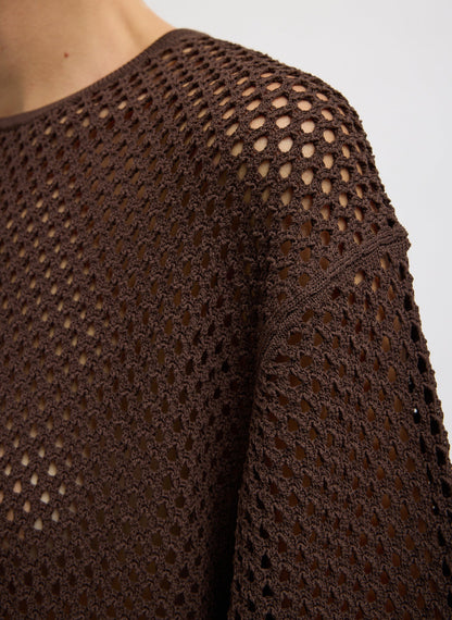Crochet Netting Oversized Easy T-Shirt | Tibi Great Value