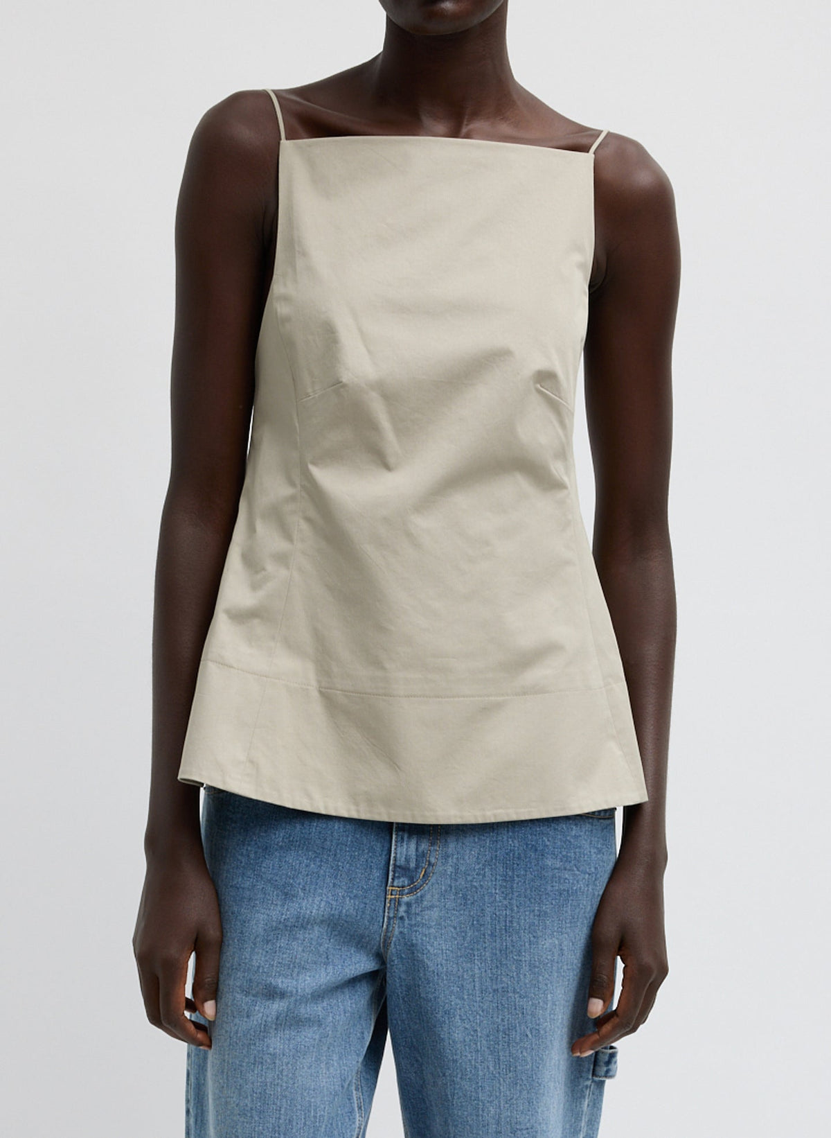 Eco Poplin Strappy Open Back Top | Tibi Hot Sale