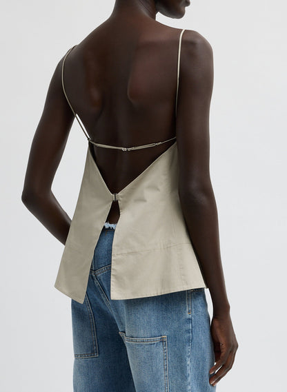 Eco Poplin Strappy Open Back Top | Tibi Hot Sale