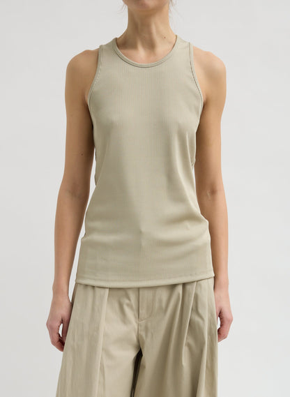 Stretch Luxe Ribbed Tank Top | Tibi Best Seller