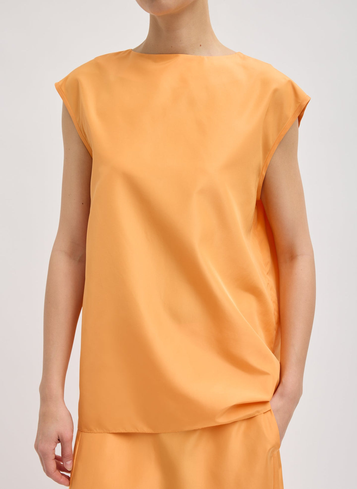 Summer Nylon Sleeveless Cocoon Top | Tibi Hot Sale