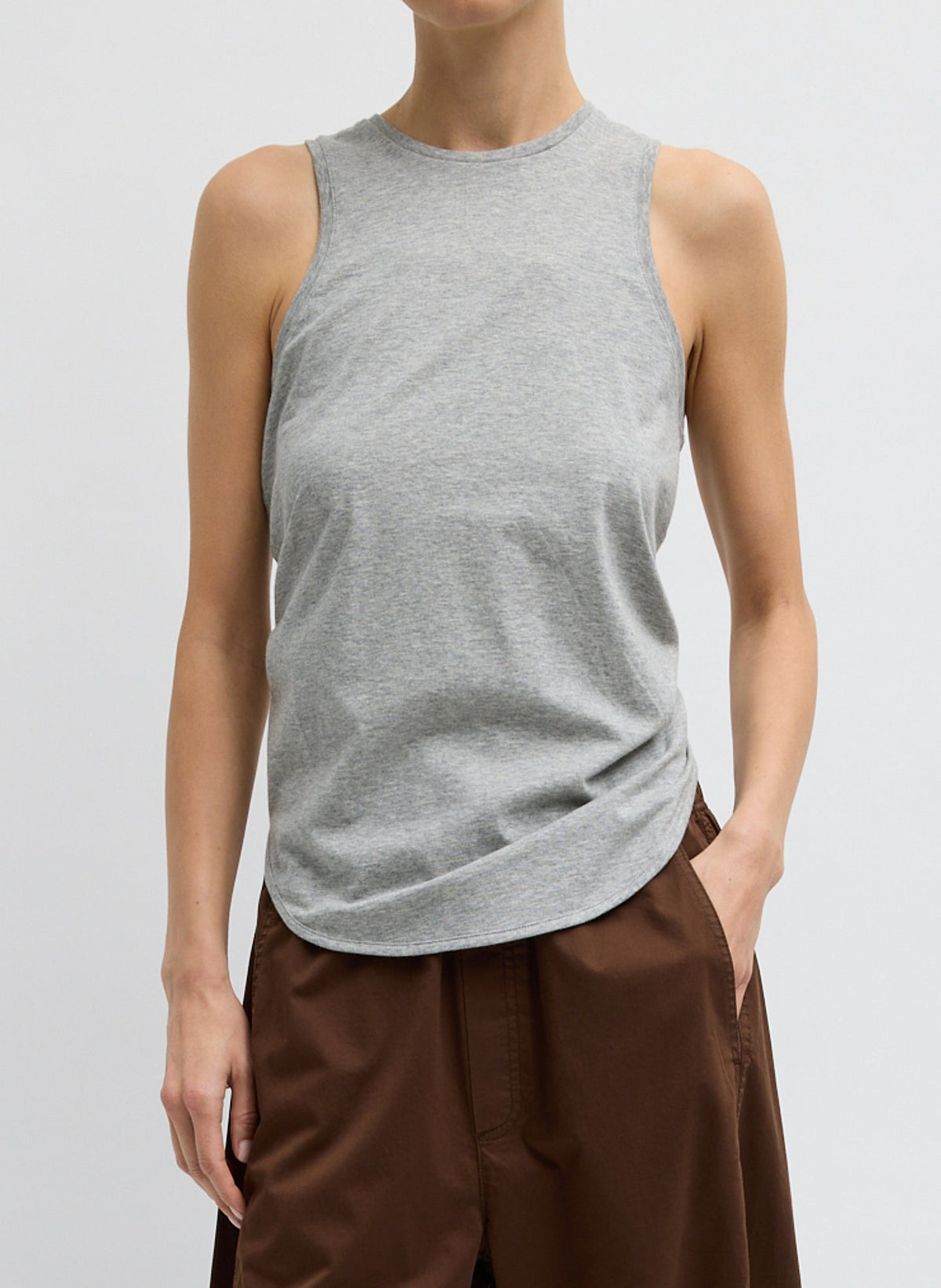 Shirred Back Tank | Tibi Everyday