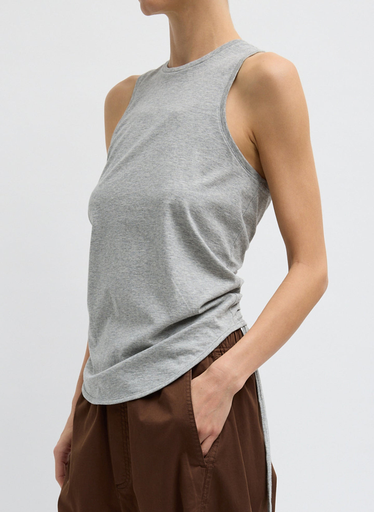 Shirred Back Tank | Tibi Everyday