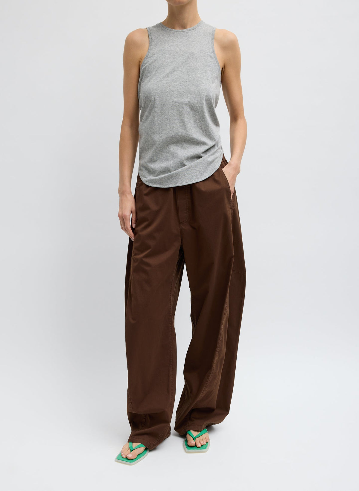 Shirred Back Tank | Tibi Everyday