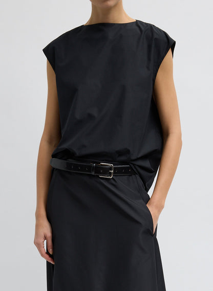 Summer Nylon Sleeveless Cocoon Top | Tibi Essential