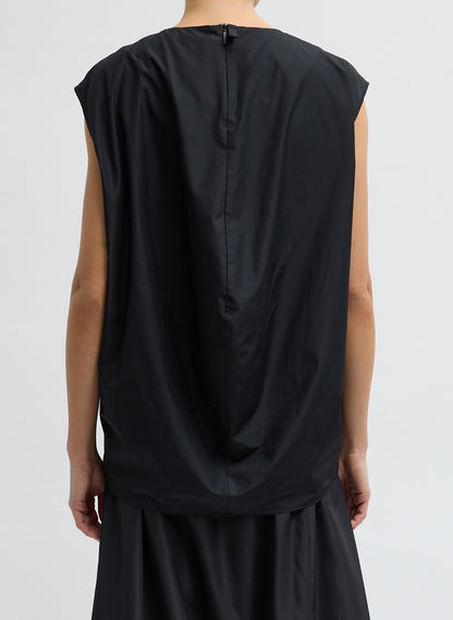 Summer Nylon Sleeveless Cocoon Top | Tibi Essential