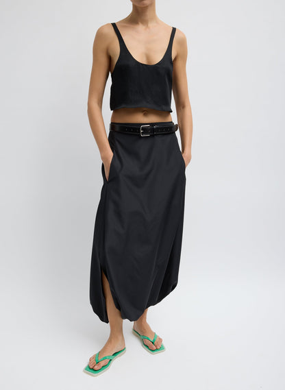 Summer Acetate Crinkle Cropped Tank | Tibi Trusted