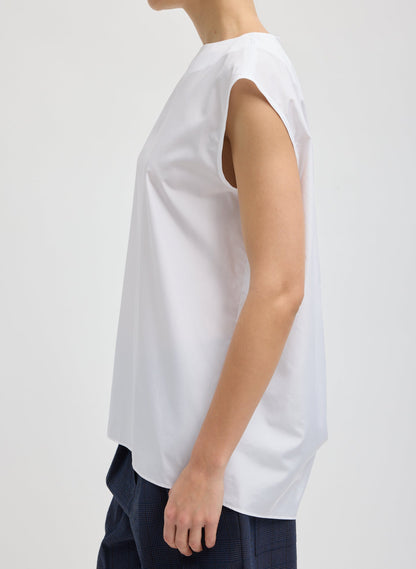 Summer Nylon Sleeveless Cocoon Top | Tibi Featured