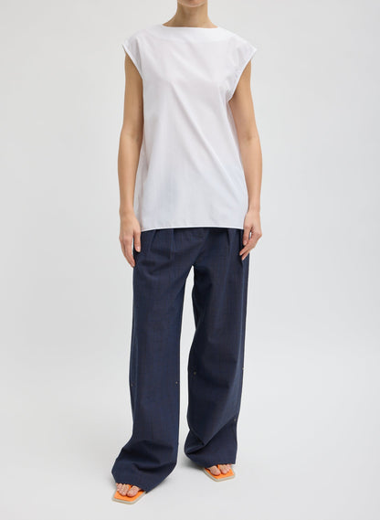 Summer Nylon Sleeveless Cocoon Top | Tibi Featured