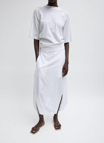 Short Sleeve T-Shirt With Shirred Back | Tibi Premium