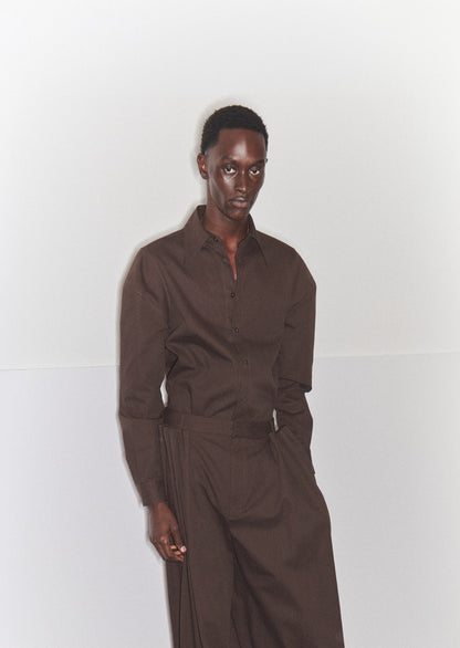 Luxe Spring Twill Hinged Shirt | Tibi Value