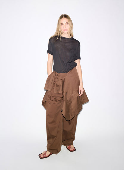 Sheer Crepe Knit Mock Unisex T-Shirt | Tibi Featured