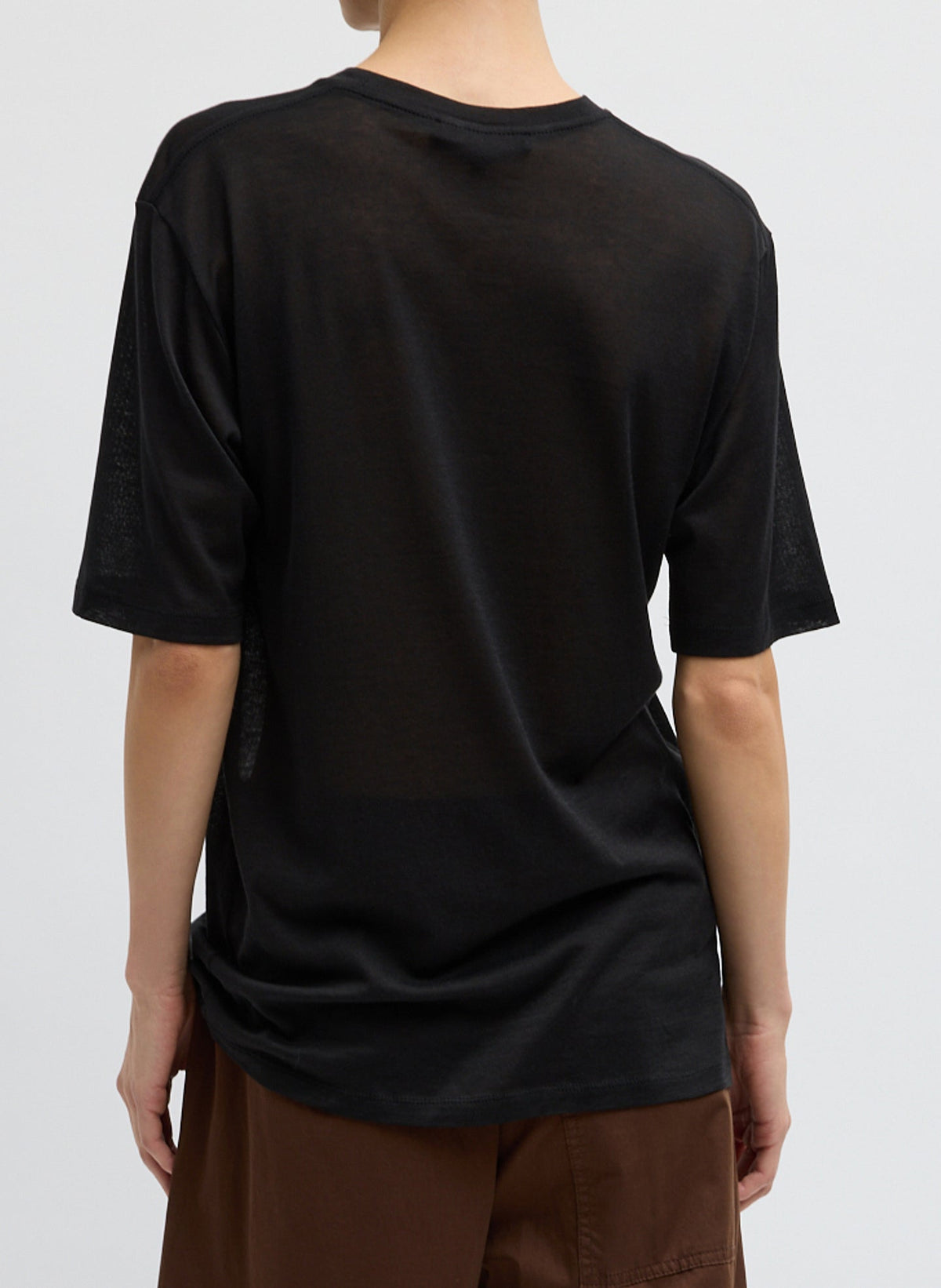 Sheer Crepe Knit Mock Unisex T-Shirt | Tibi Featured
