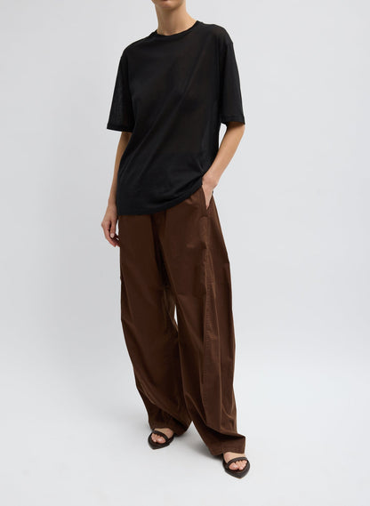 Sheer Crepe Knit Mock Unisex T-Shirt | Tibi Featured