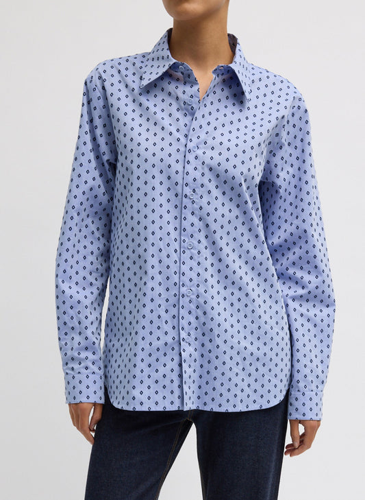 Flocked Oxford Classic Men's Shirt | Tibi Essential